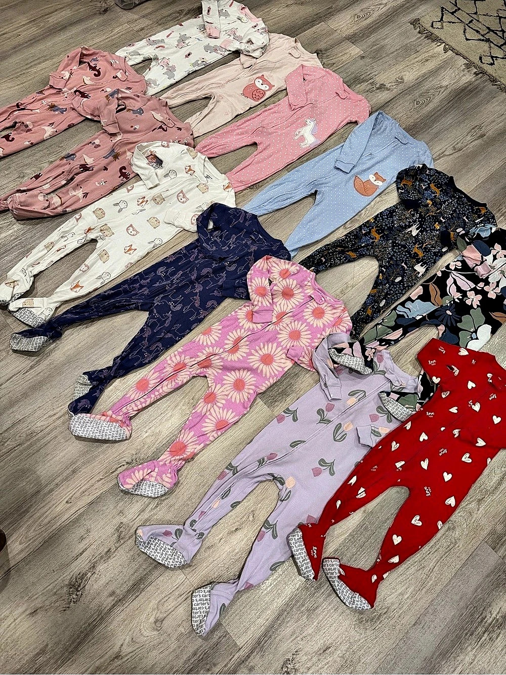 Carter's footsie pajama bundle of 13